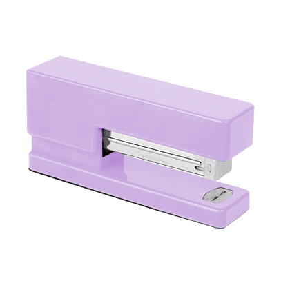 Single Stapler Isolated On White Background A New Purple Stapler